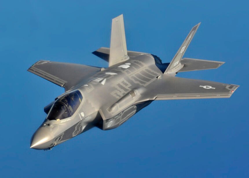 Aerial refueling of F-35 Lightning II Joint Strike Fighters at Eglin AFB, Fla.